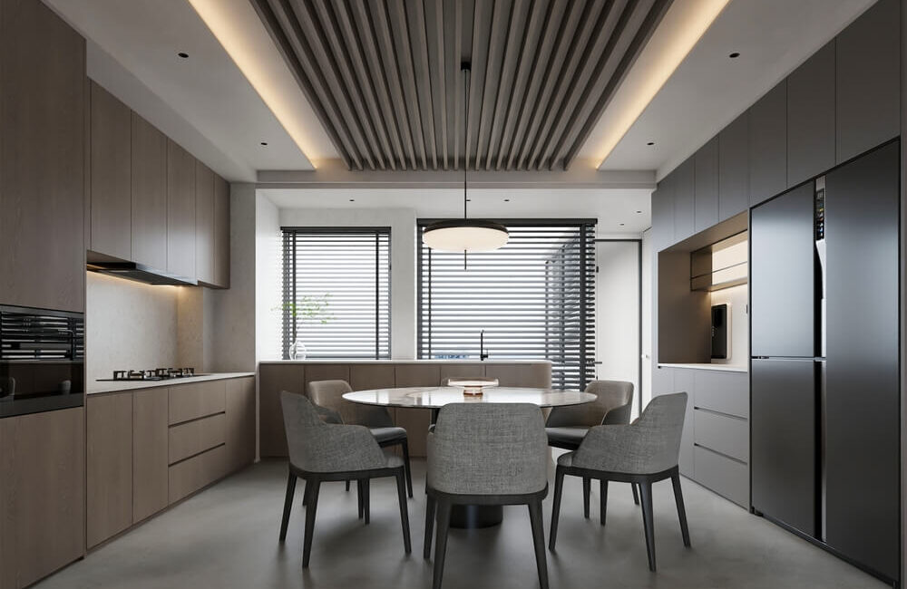 Lamele żaluzji w kuchni